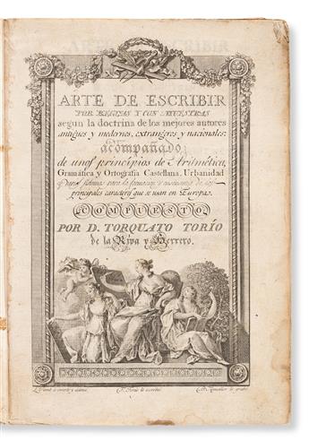 TORIO DE LA RIVA Y HERRERO, TORCUATO (1759 - 1820). Arte de Escribir por Reglas y con muestras, segun la Doctrina de los mejores Autore